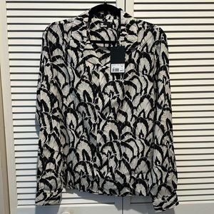 The Kooples relaxed 100% silk button down.